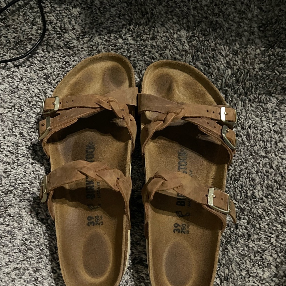 Birkenstock Cognac Braided Sandals
